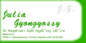 julia gyongyossy business card
